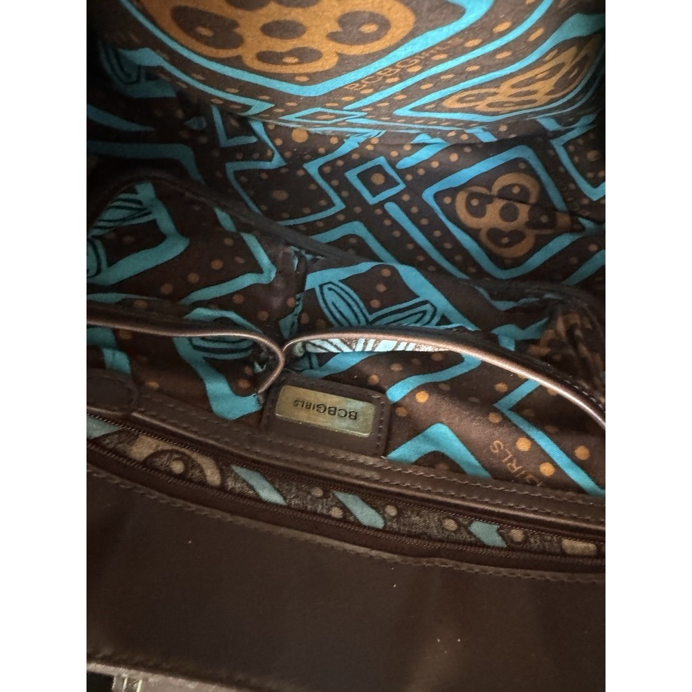 BCB Girls Brown Leather Bag In Western Style With Turquoise - Picture 16 of 16